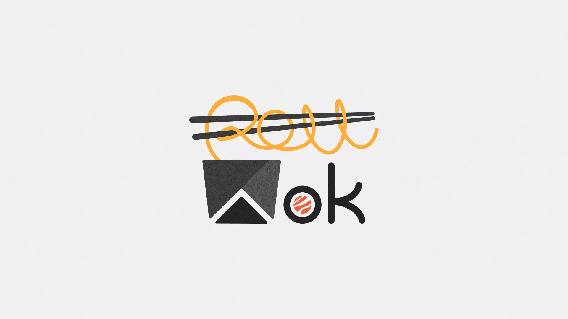 Разработка логотипа суши-бара «Roll Wok Club» в Демидове